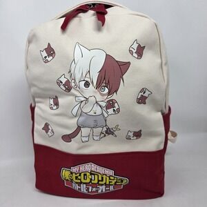 My Hero Academia Canvas Backpack Anime Red Small 14" NWOT
